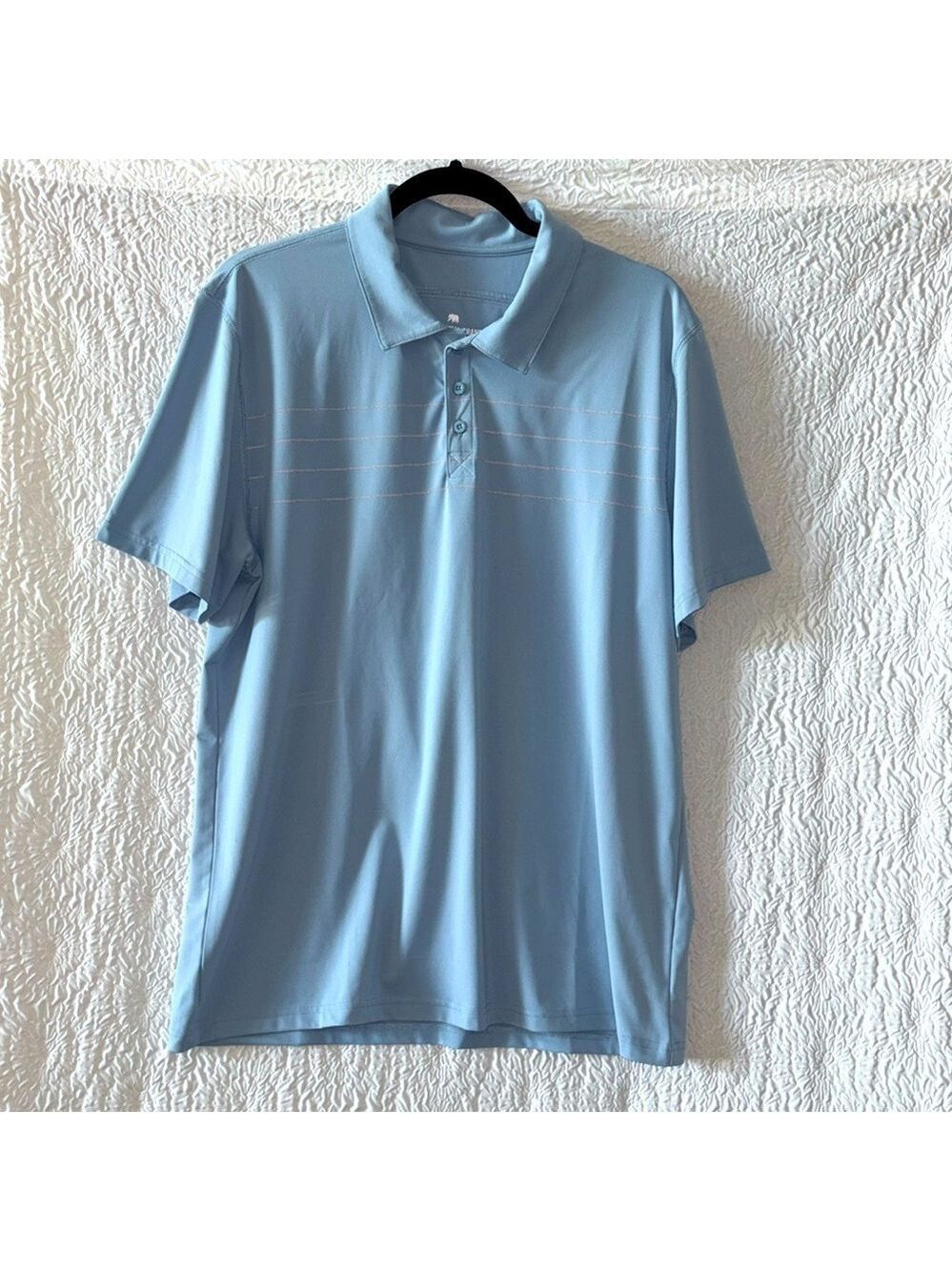 The Normal Brand Performance Four Stripe Short Sleeve Polo Shirt
